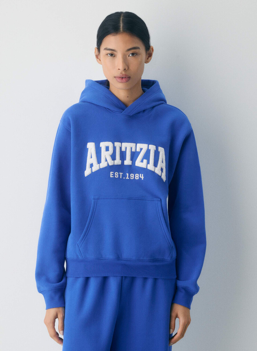 felpa con cappuccio cozy sweatfleece perfect jazz blue lght brch