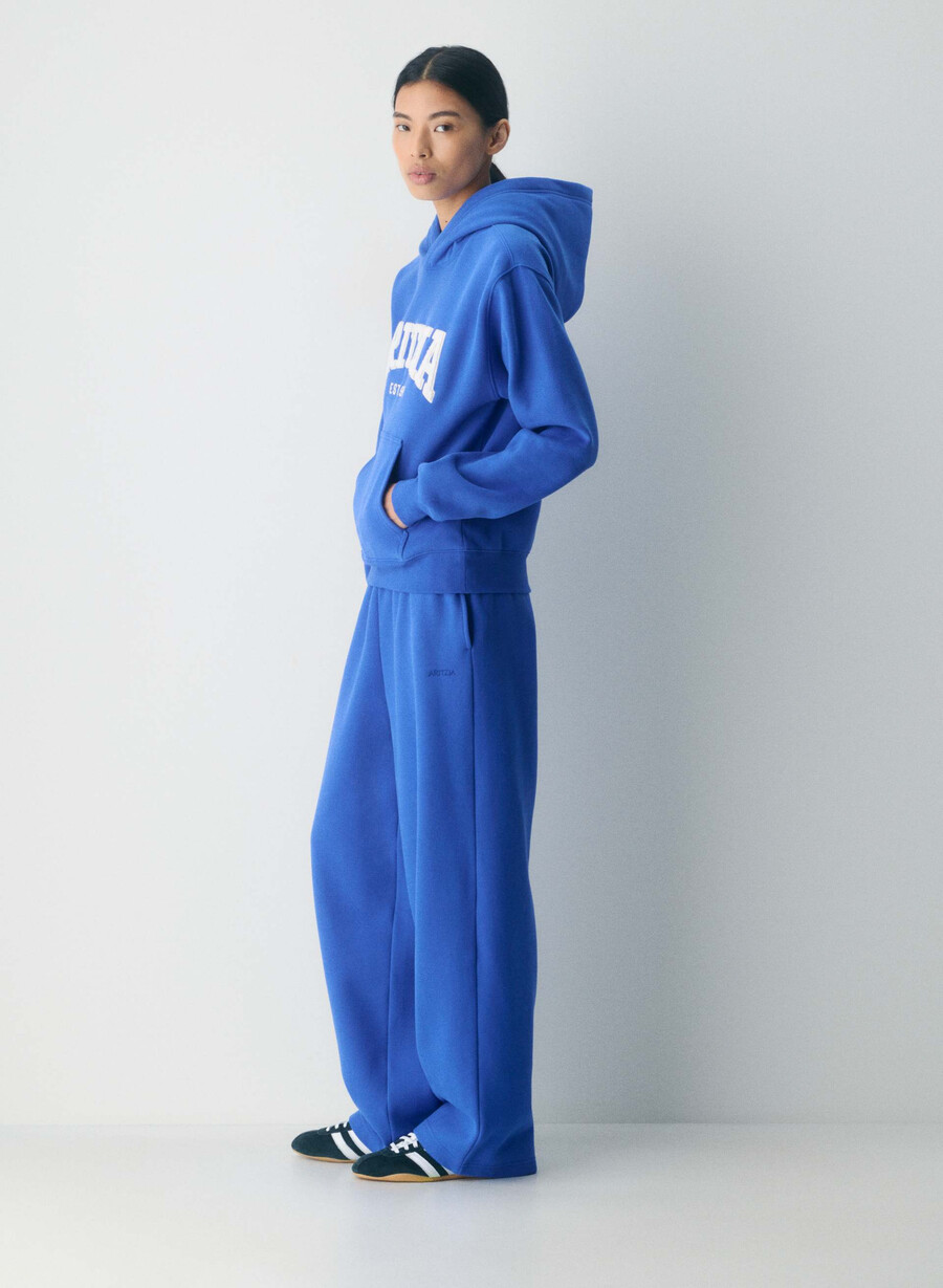 felpa con cappuccio cozy sweatfleece perfect jazz blue lght brch
