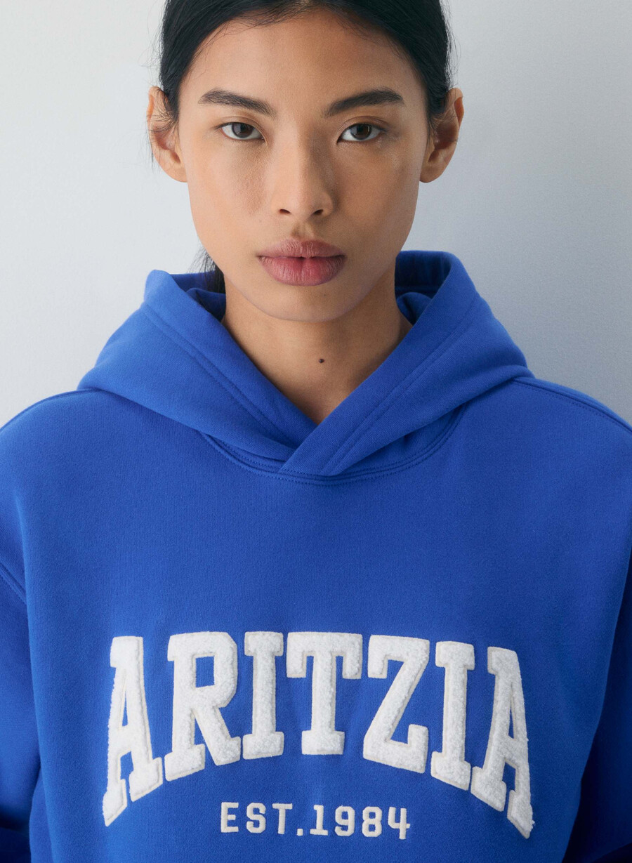 felpa con cappuccio cozy sweatfleece perfect jazz blue lght brch
