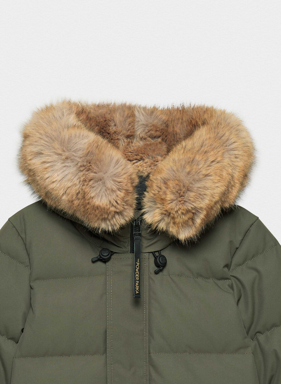 the powder parka - coldstop dark olive
