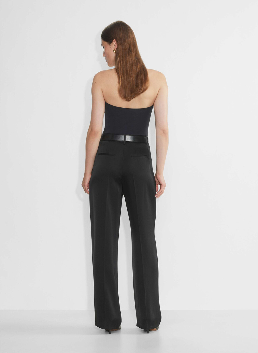 the effortless pant satin black