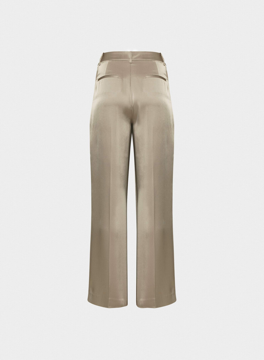 the effortless pant satin nomad taupe