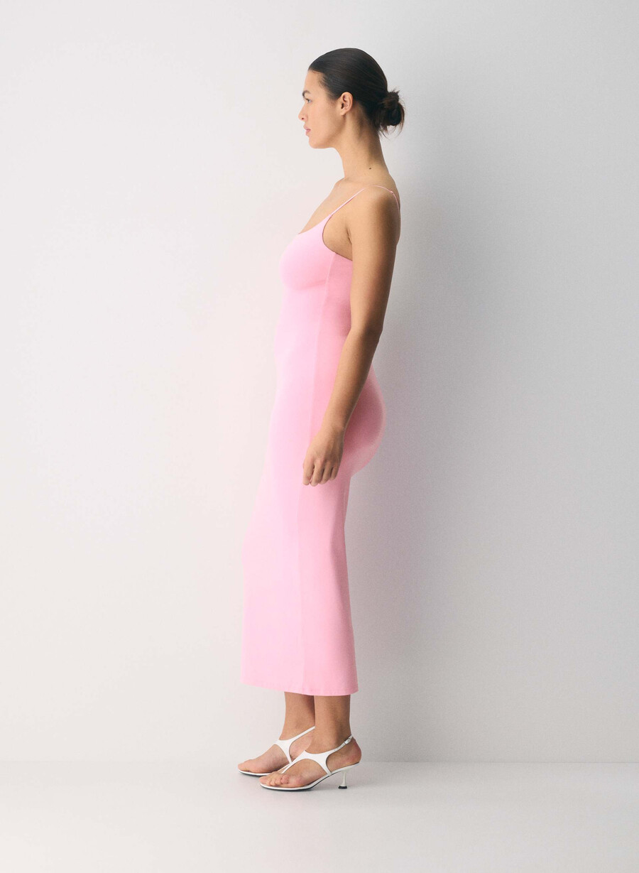 abito lungo canotta originale contour summon jellybean pink