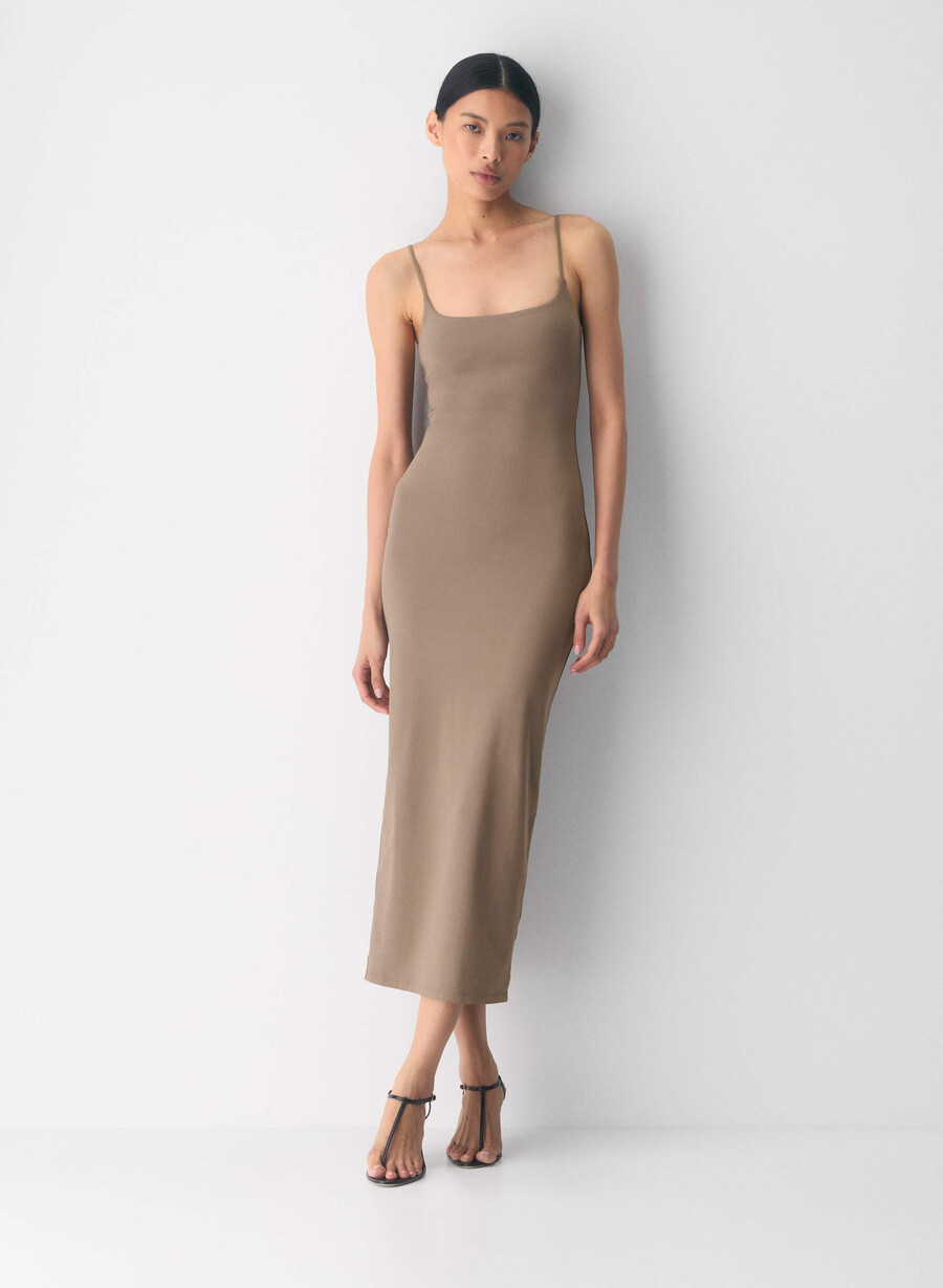 abito lungo canotta originale contour summon folio brown