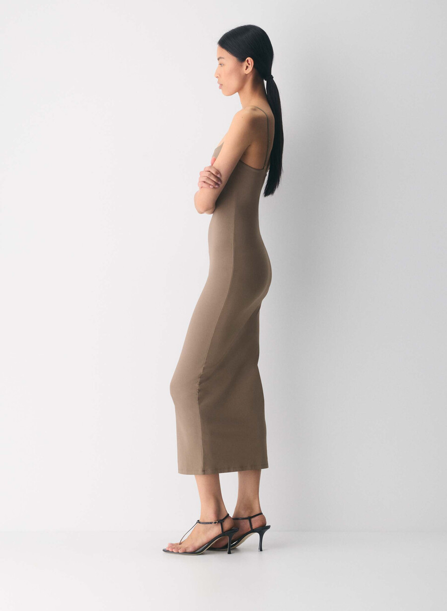 abito lungo canotta originale contour summon folio brown