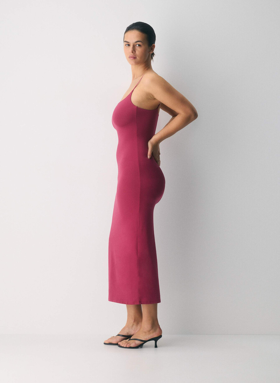 abito lungo canotta originale contour summon juicy rose