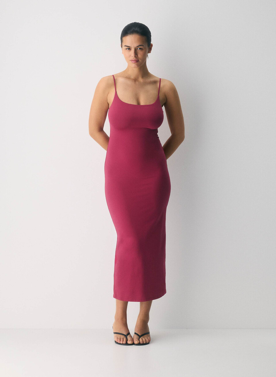 abito lungo canotta originale contour summon juicy rose