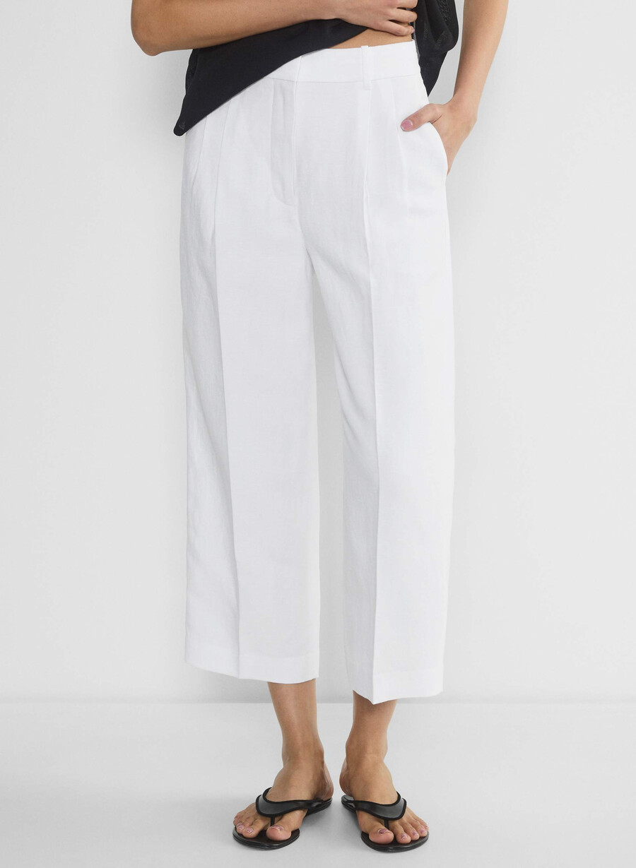 the effortless pant cropped - cruiselinen bianco