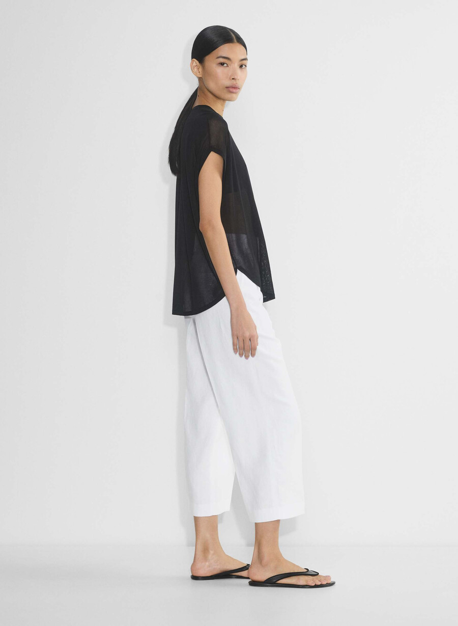 the effortless pant cropped - cruiselinen bianco