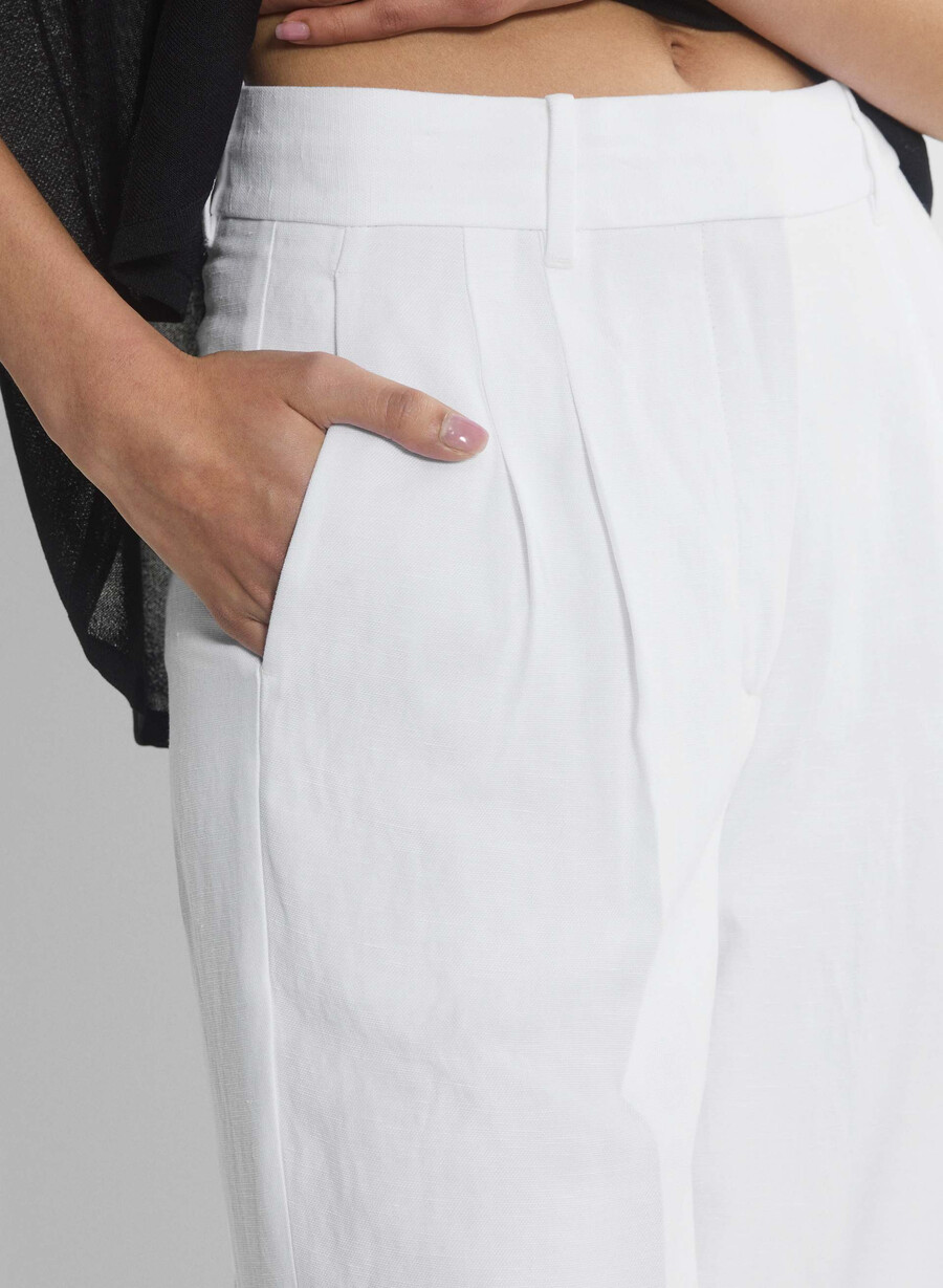 the effortless pant cropped - cruiselinen bianco