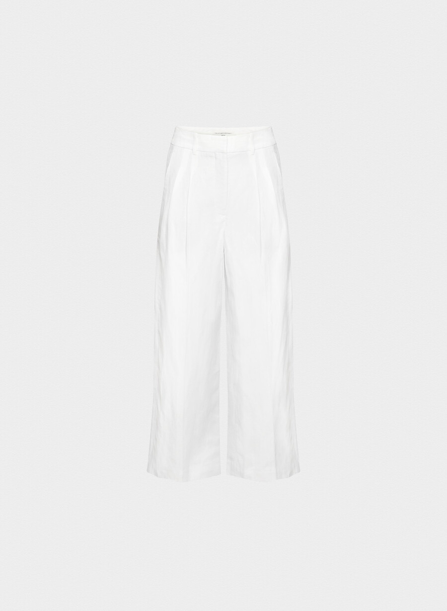 the effortless pant cropped - cruiselinen bianco