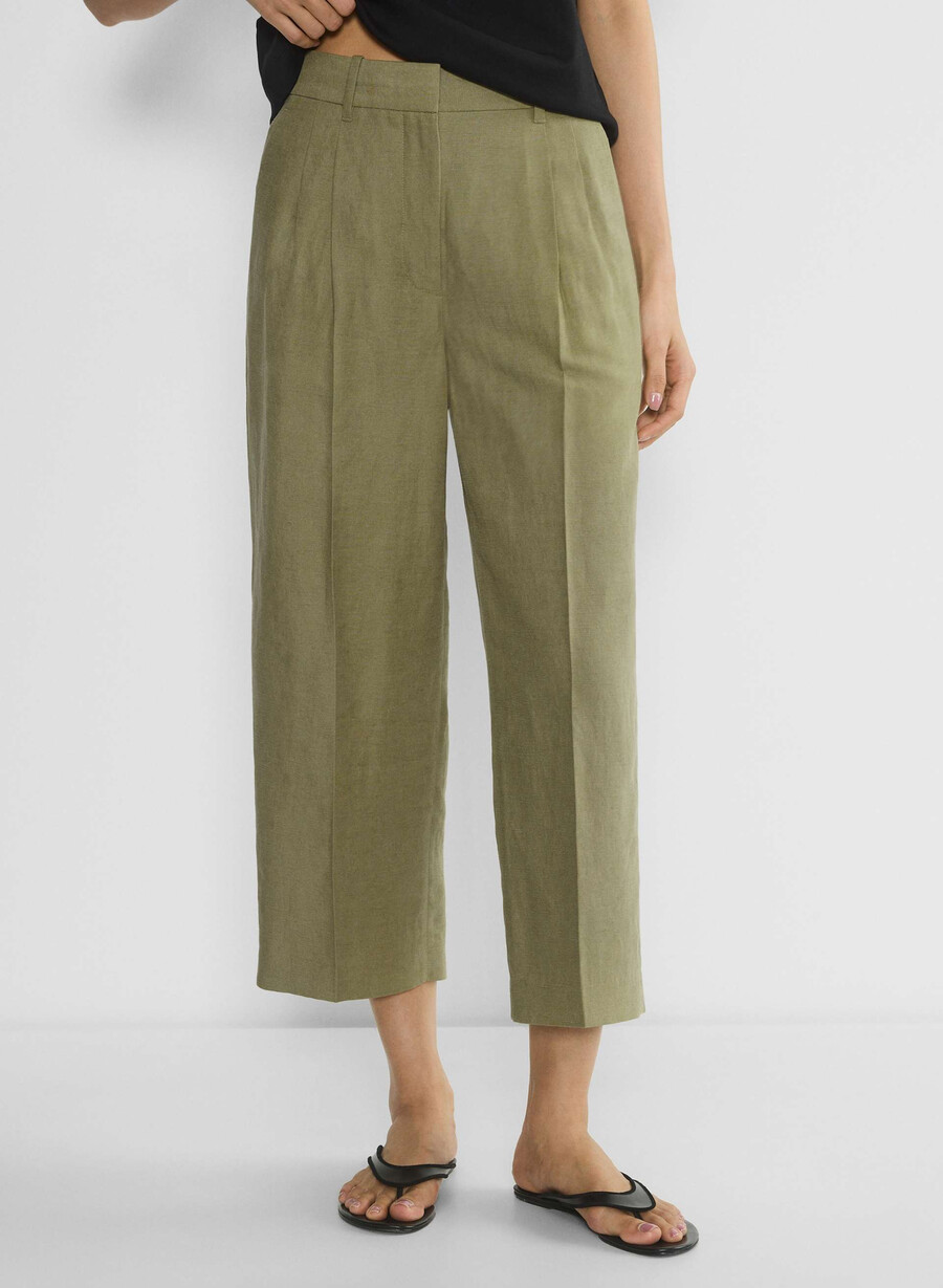 the effortless pant cropped - cruiselinen oliva secca
