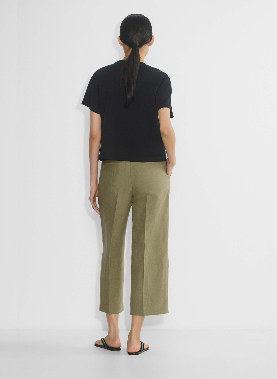 the effortless pant cropped - cruiselinen oliva secca