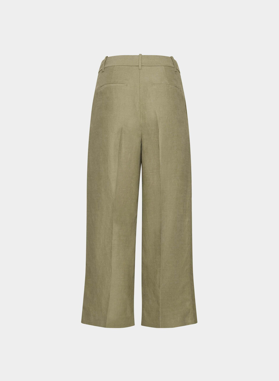 the effortless pant cropped - cruiselinen oliva secca