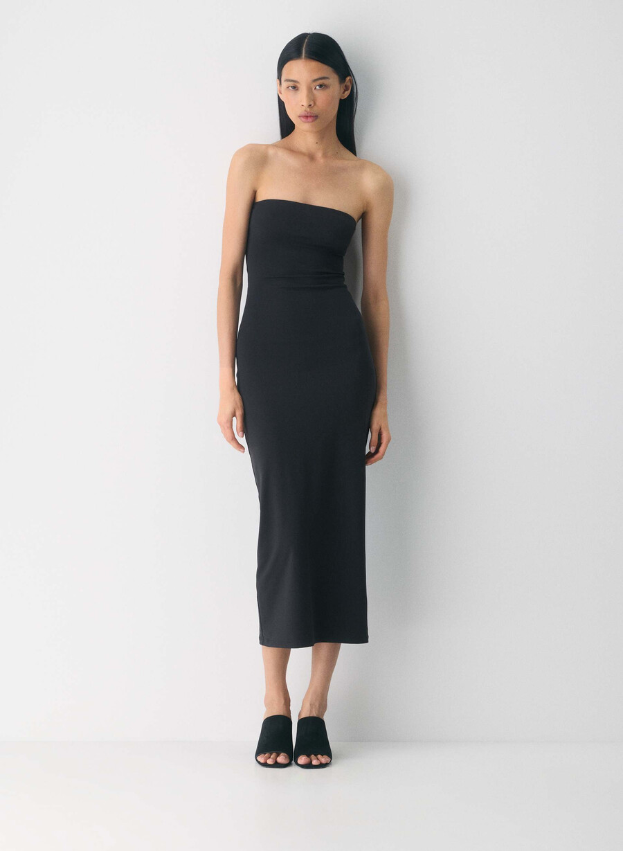 abito lungo tubolare original contour enrapture nero