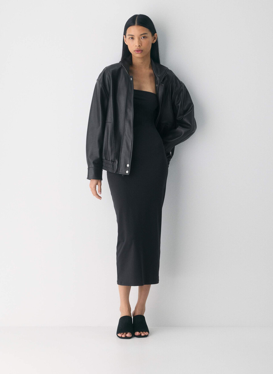 abito lungo tubolare original contour enrapture nero