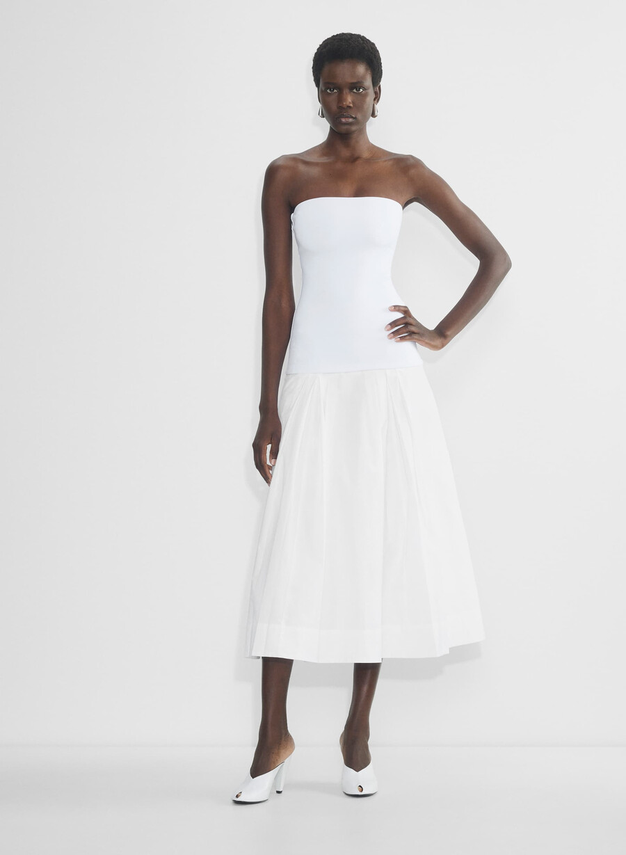 top a tubo originale contour hip bianco brillante