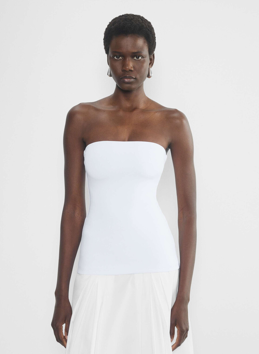 top a tubo originale contour hip bianco brillante