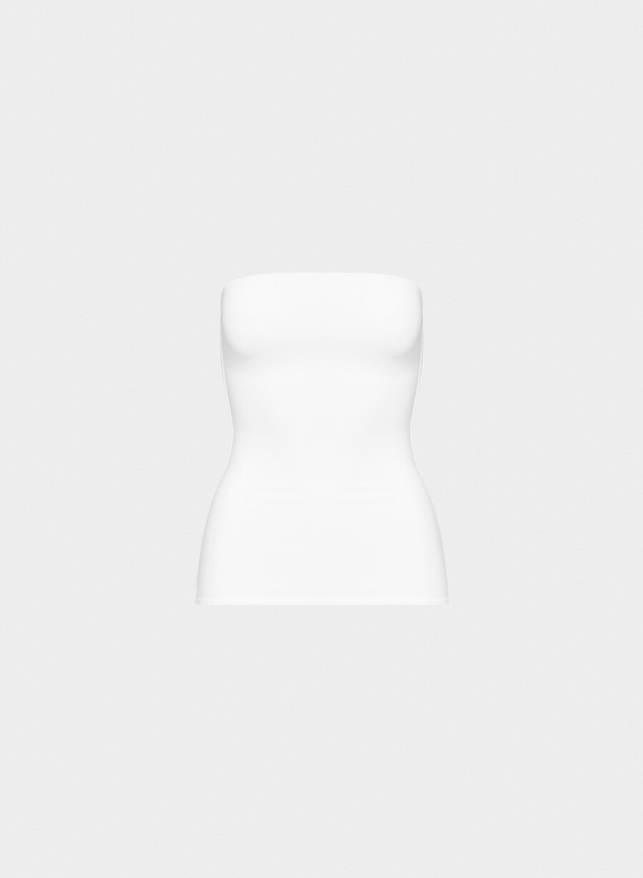 top a tubo originale contour hip bianco brillante