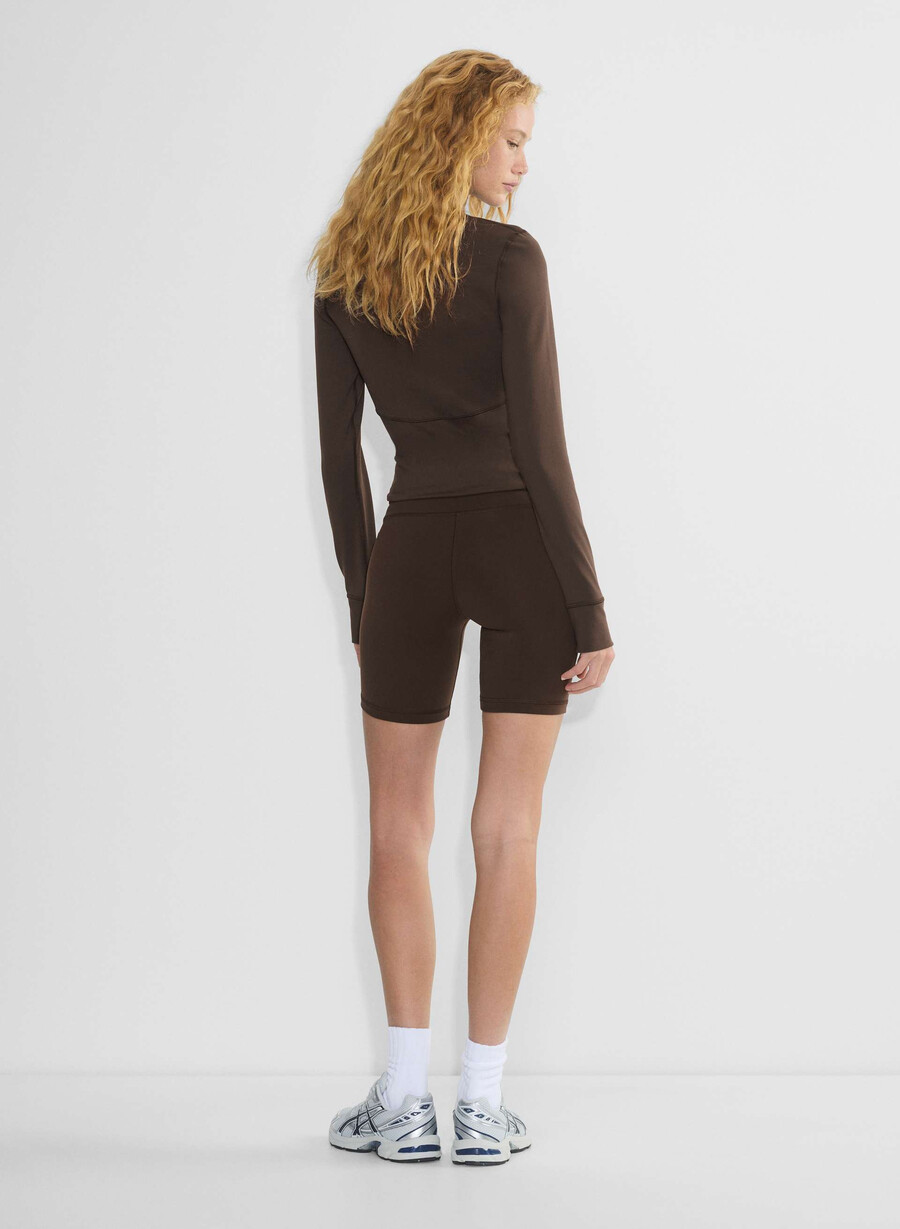 life atmosphere hi-rise 7 short marrone mocha ricco