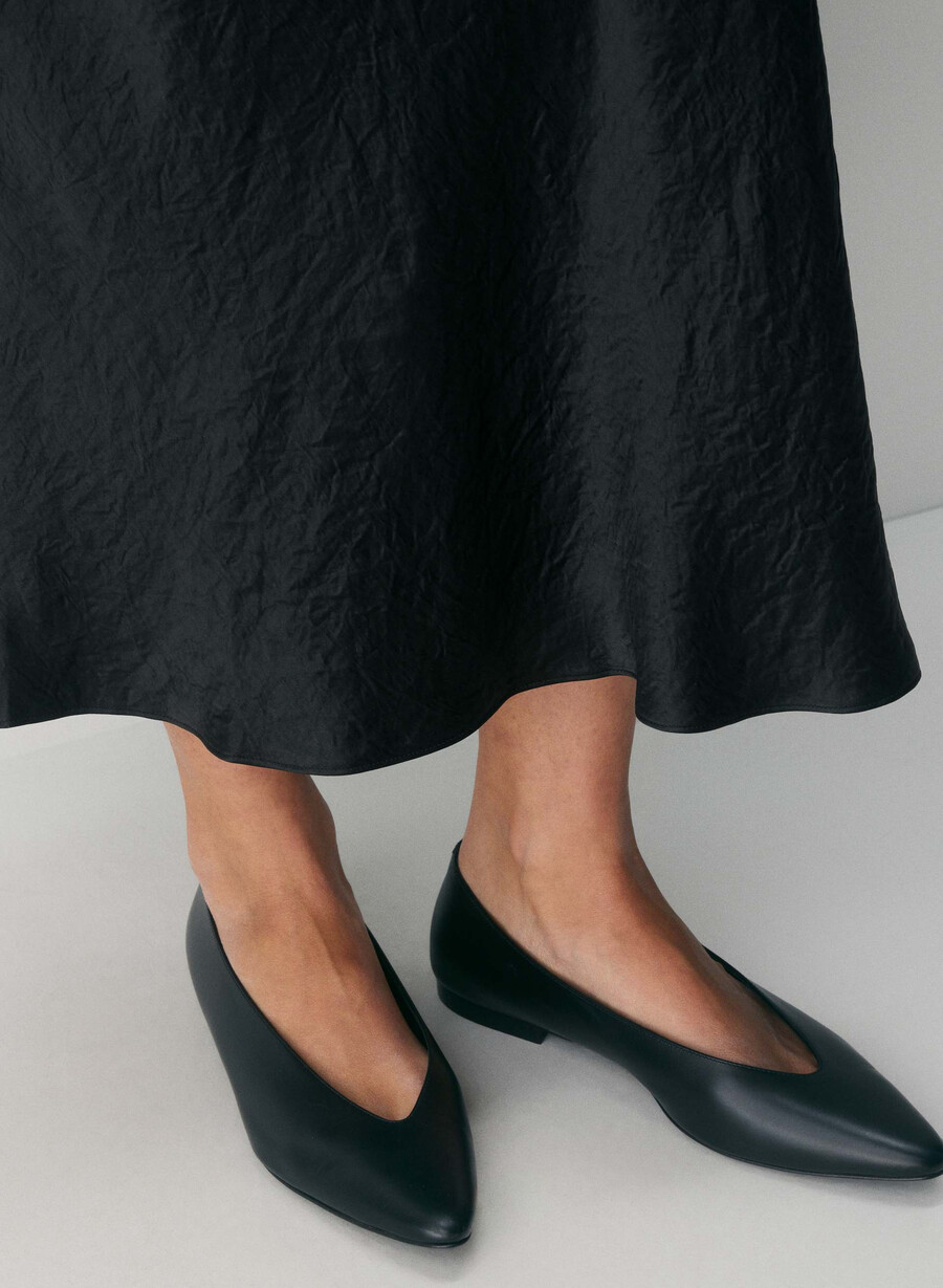 gonna lunga in raso nero