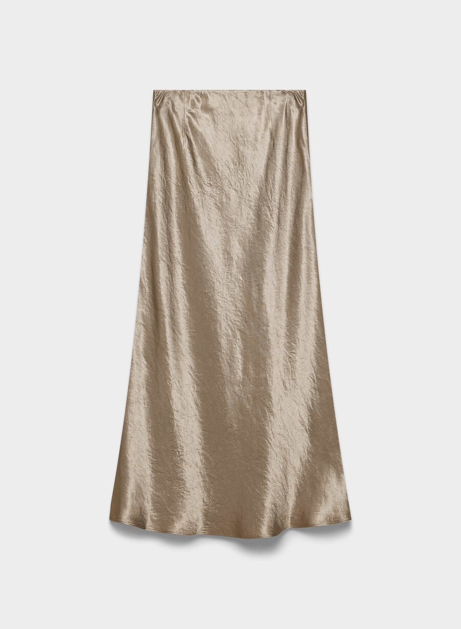 gonna lunga in raso nomad taupe