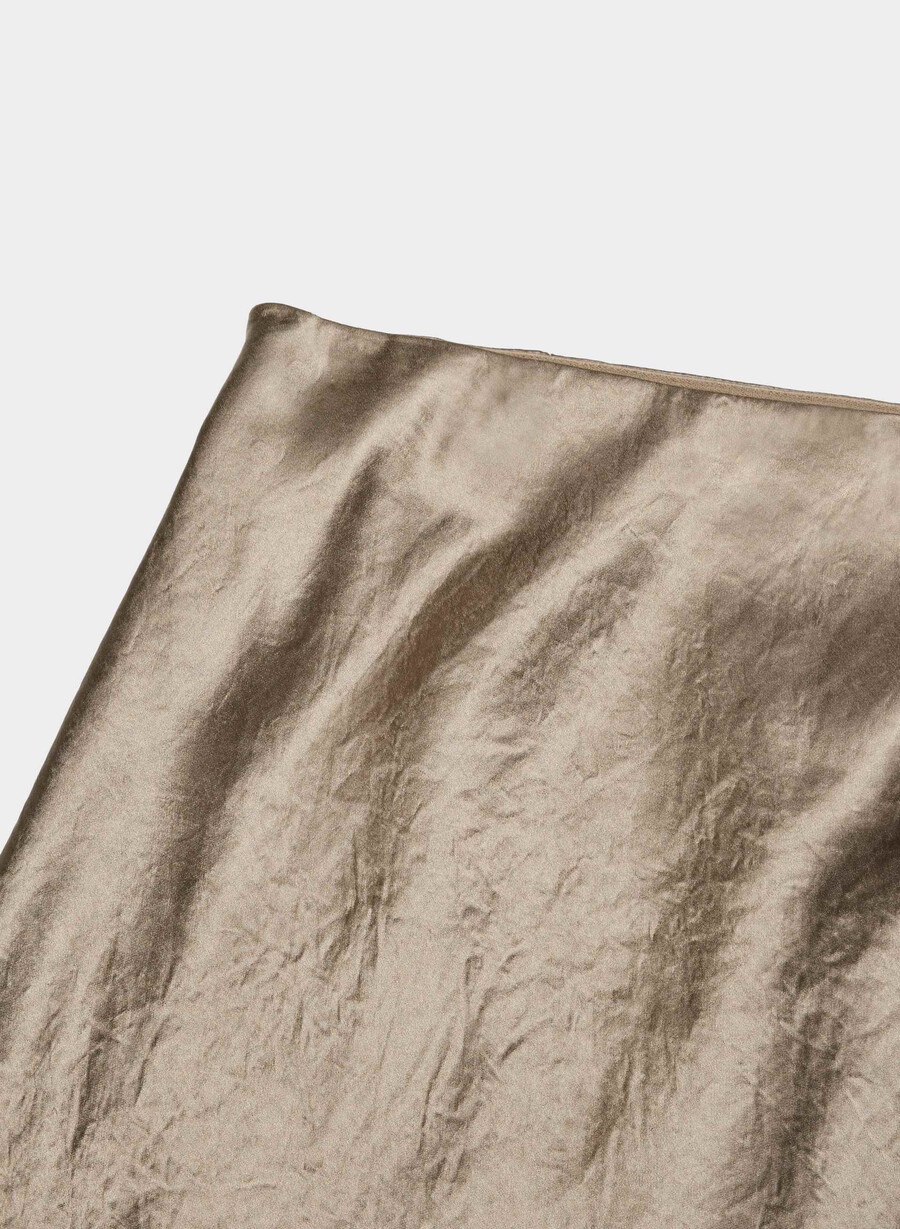 gonna lunga in raso nomad taupe