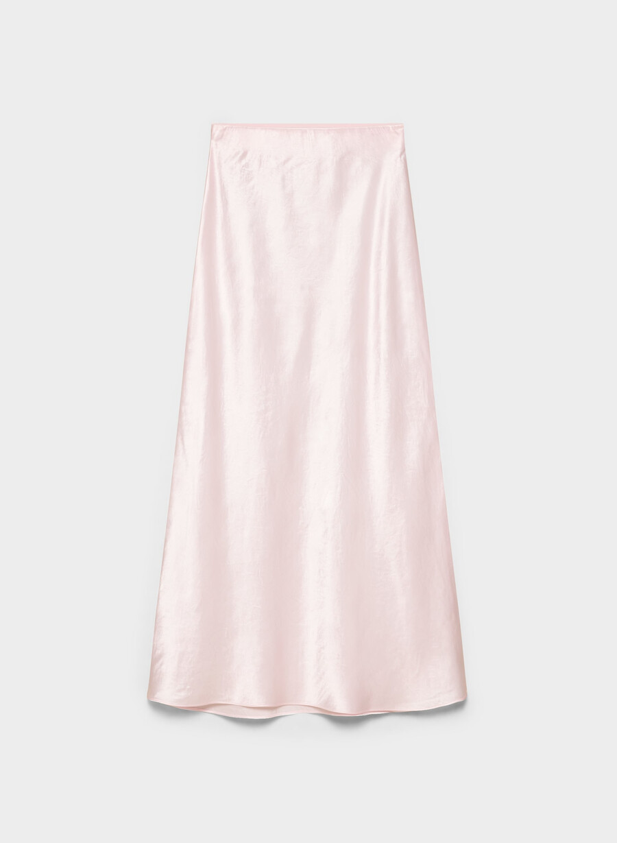 gonna lunga in raso sottoveste villa pink