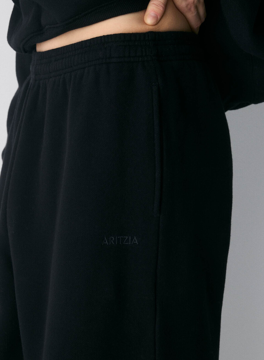 pantaloni della tuta cozy sweatfleece boyfriend barrel nero