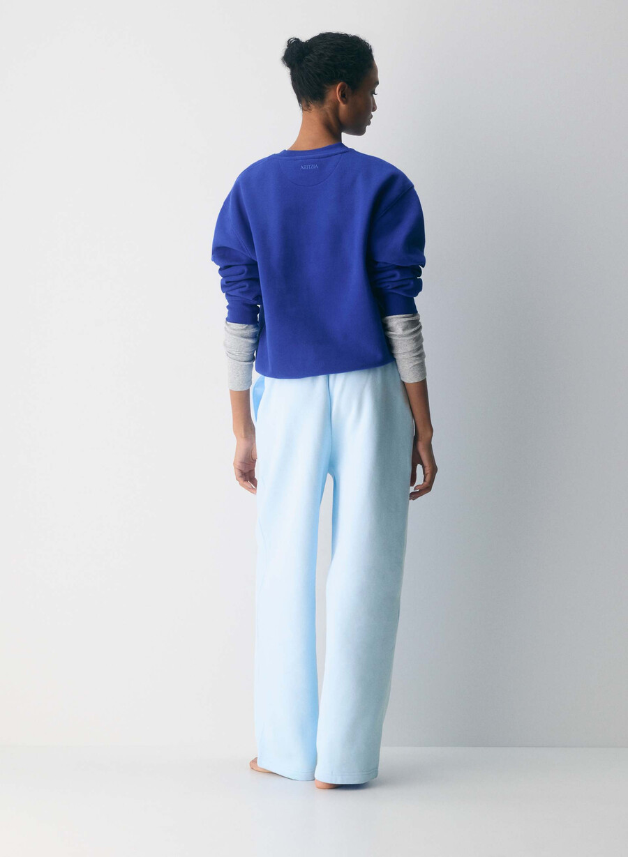 pantaloni della tuta comodi in pile boyfriend barrel villa blue