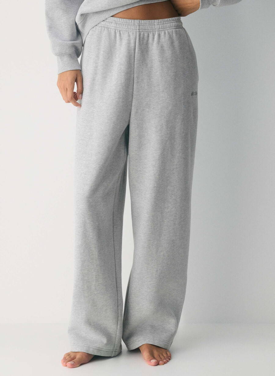 pantaloni della tuta cozy sweatfleece boyfriend barrel heather chrome