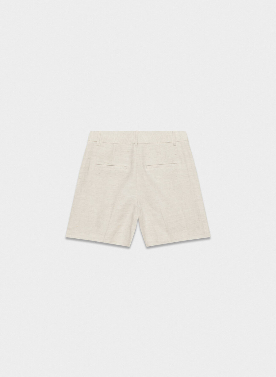 the effortless short mid-thigh - cruiselinen natural ecru