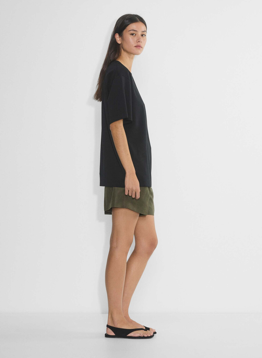 the effortless short mid-thigh - cruiselinen dark olive