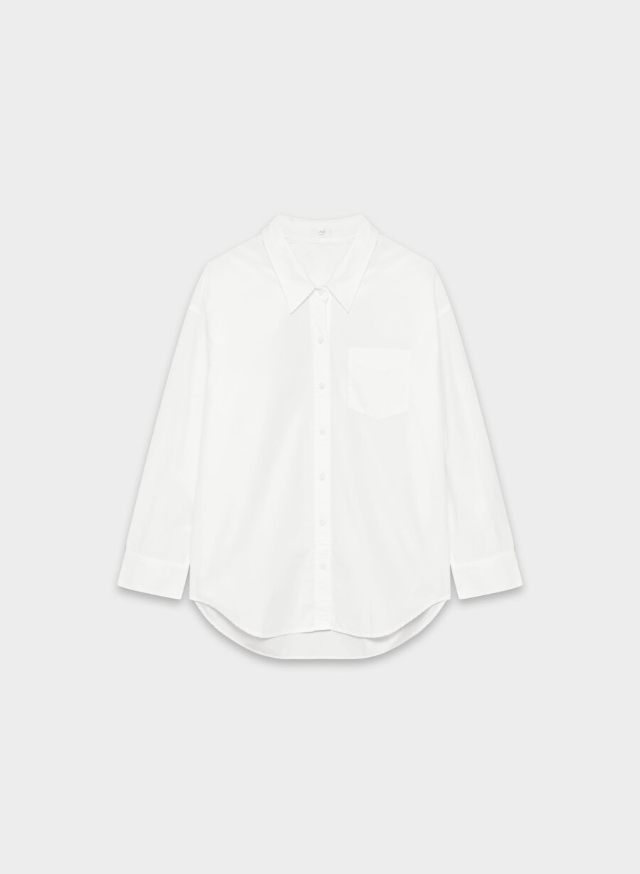camicia in popeline rilassata reminisce bianco brillante