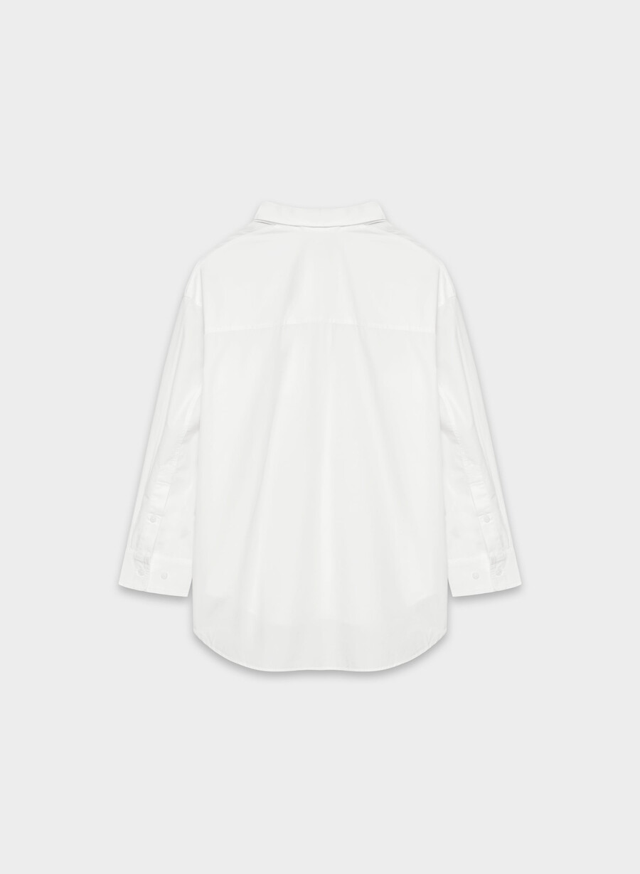 camicia in popeline rilassata reminisce bianco brillante