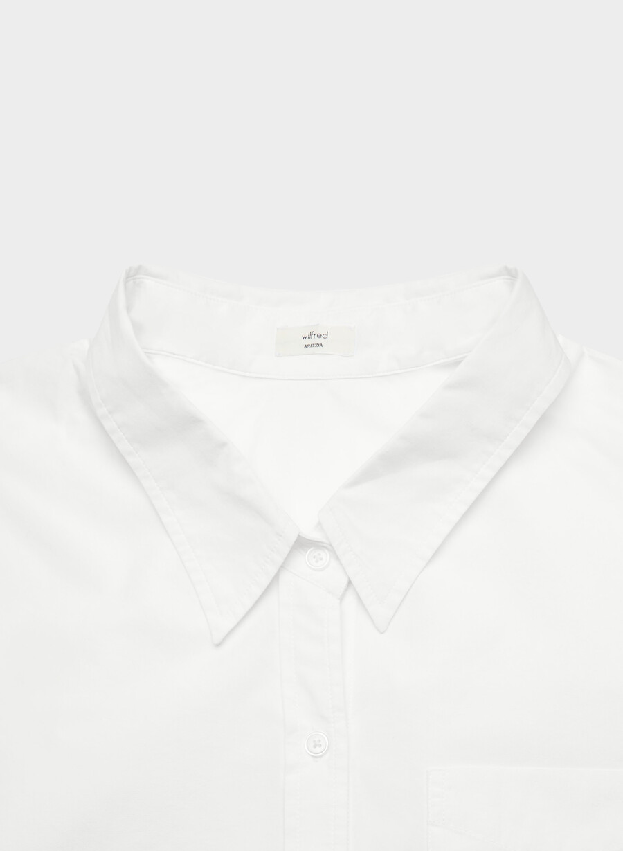 camicia in popeline rilassata reminisce bianco brillante