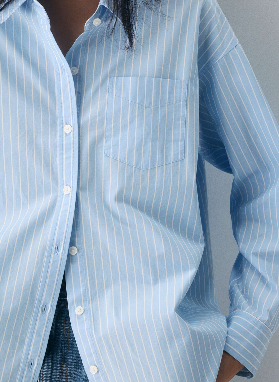 camicia in popeline rilassata reminisce mtchll strp cf bbw