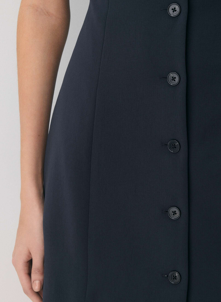 abito aria - crepette dark navy