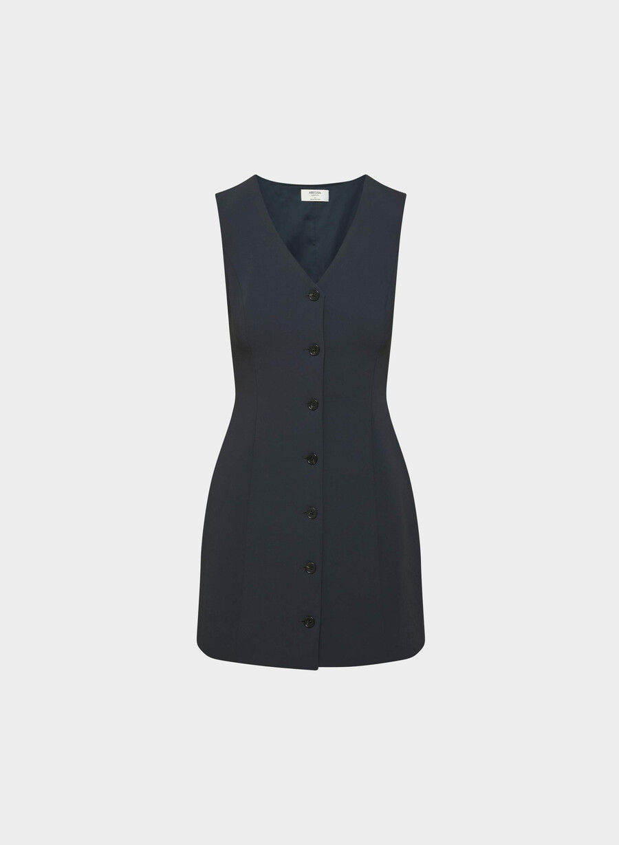 abito aria - crepette dark navy