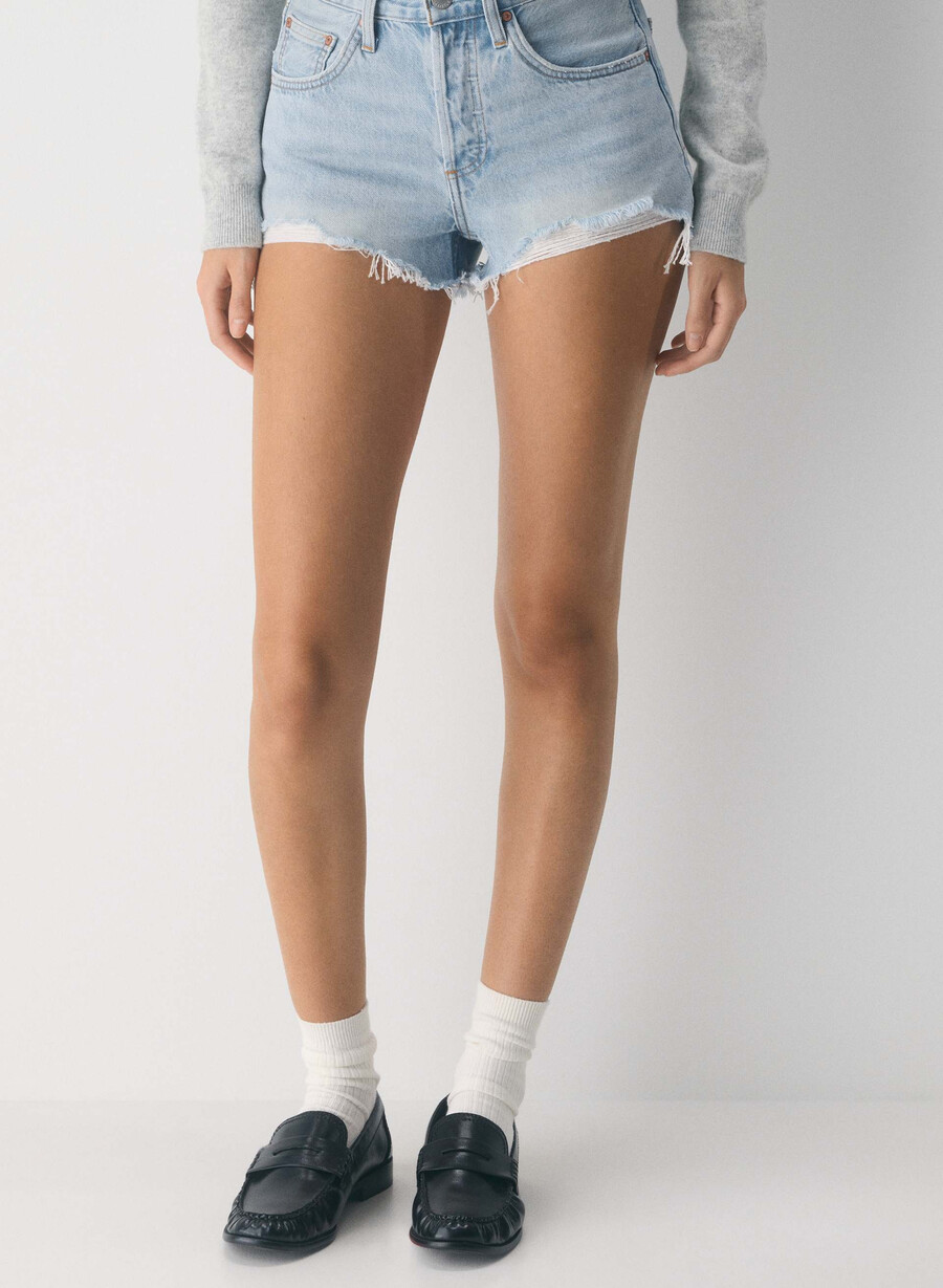 denim forum short in denim vintage anni 90 15 anni brl thr blu