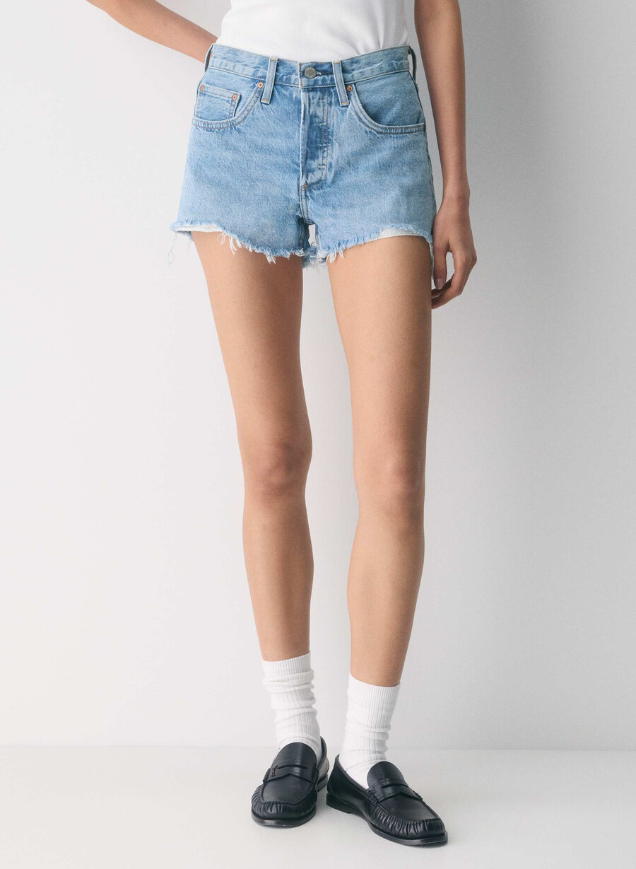 denim forum pantaloncini in denim vintage anni 90 tagliati 7 anni bleu taboo