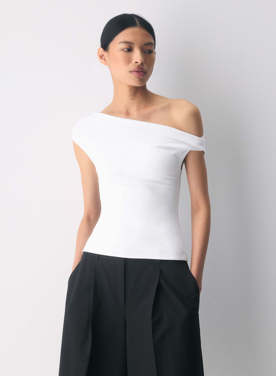top originale contour ravish bianco brillante