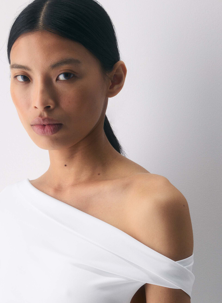 top originale contour ravish bianco brillante