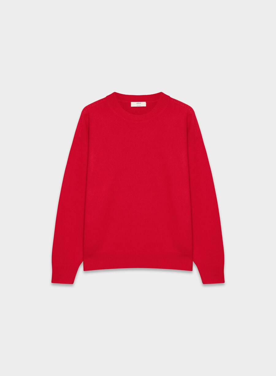 maglione in lana e cashmere isabelle rosso lampeggiante