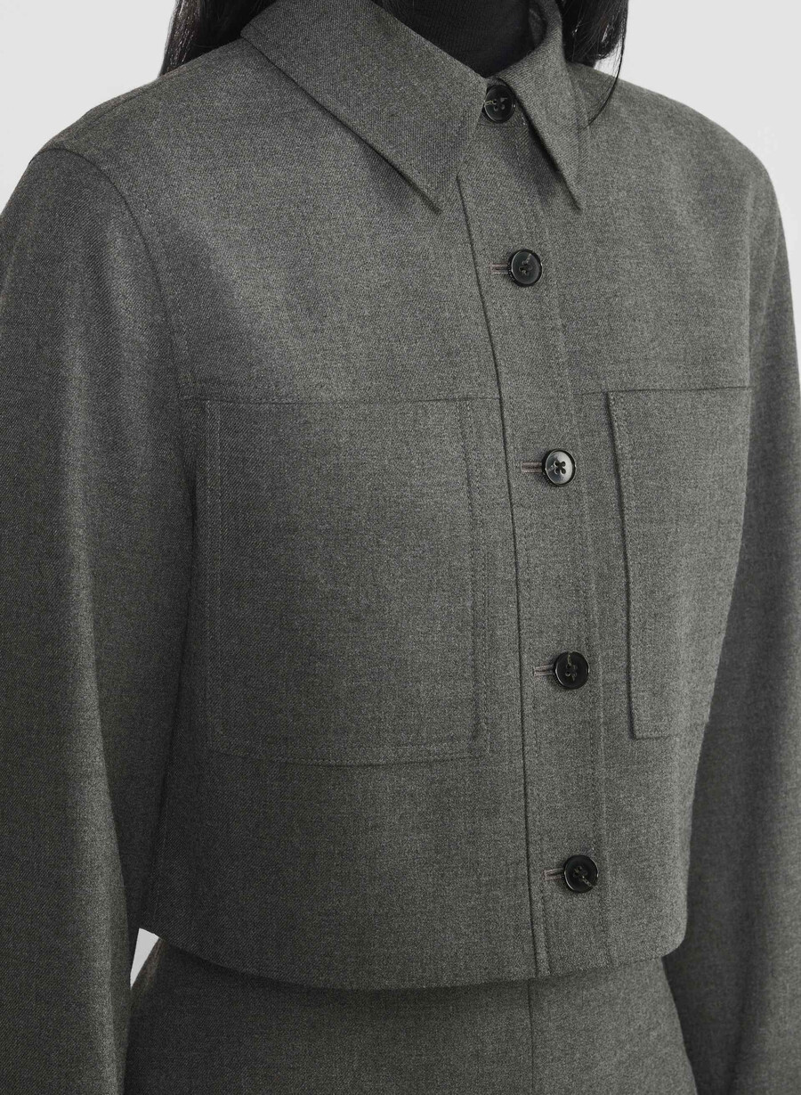 giacca corta heather charcoal