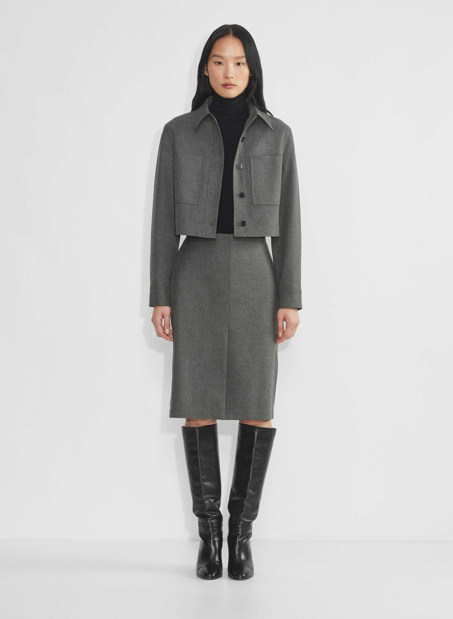giacca corta heather charcoal