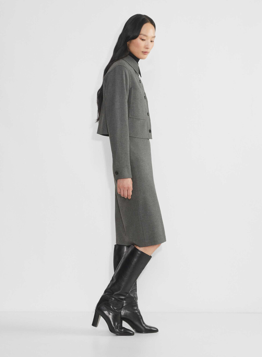 giacca corta heather charcoal
