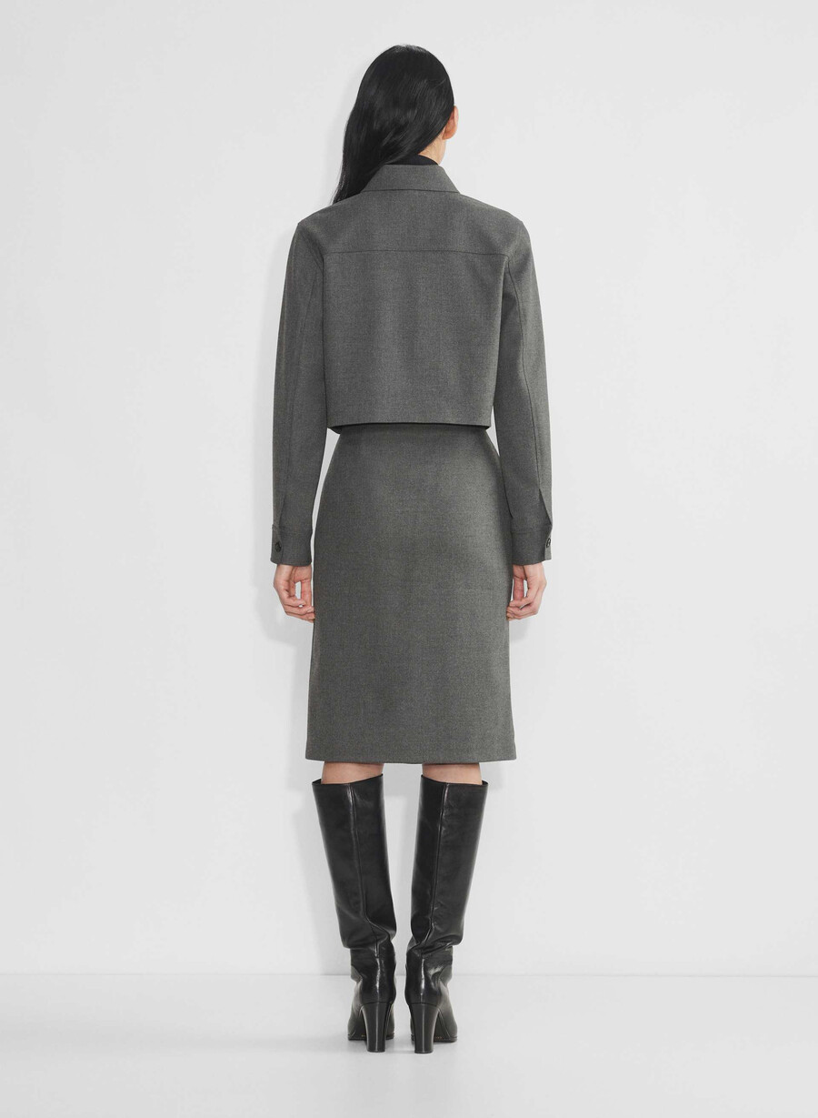 giacca corta heather charcoal