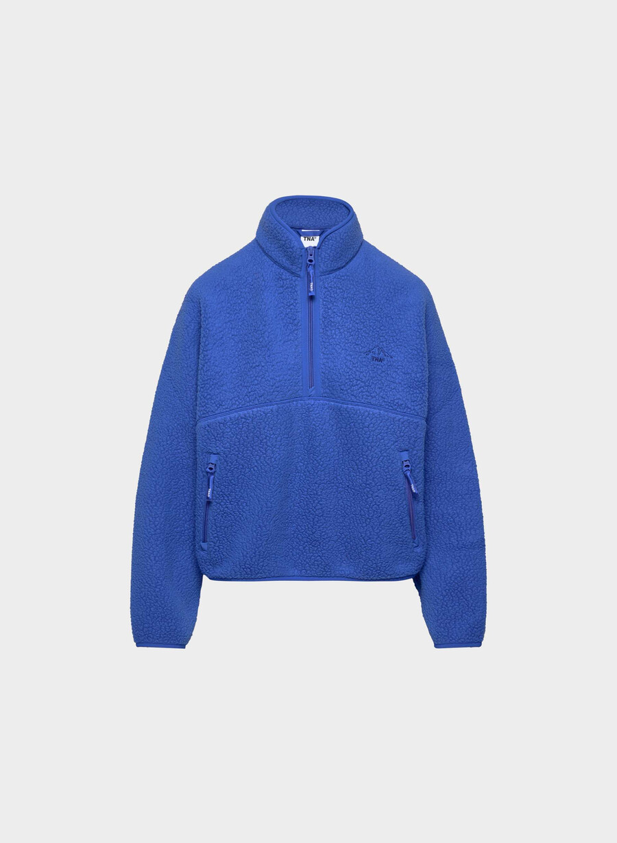 maglione a vita alta con mezza zip polartec thermal pro jazz blue