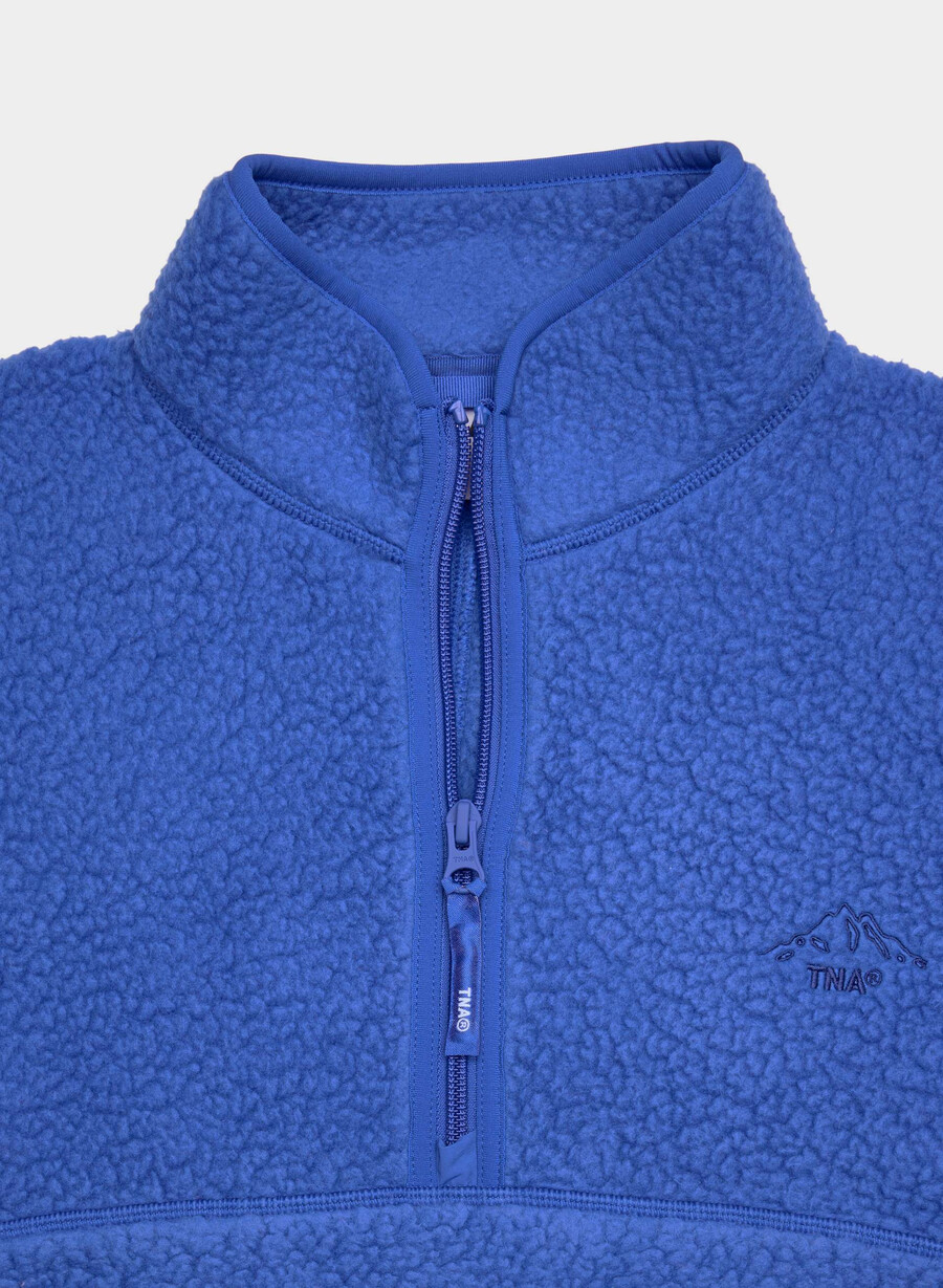 maglione a vita alta con mezza zip polartec thermal pro jazz blue